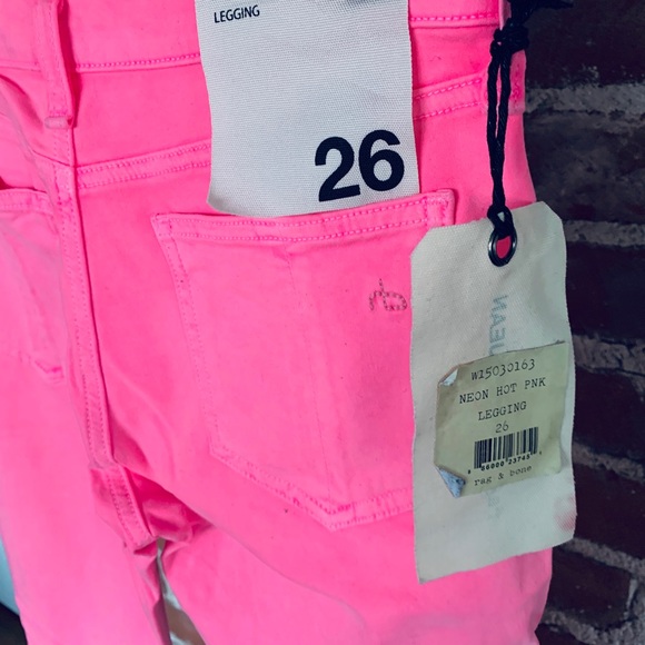 Rag & Bone legging neon hot pink skinny jeans - Picture 5 of 7